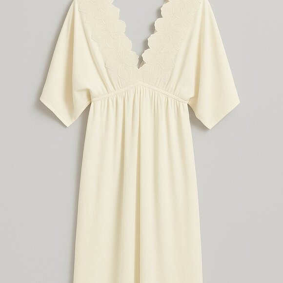 Rosie Pope Cream Silk Maternity Dress – Size Medium (EUC) - Picture 1 of 7